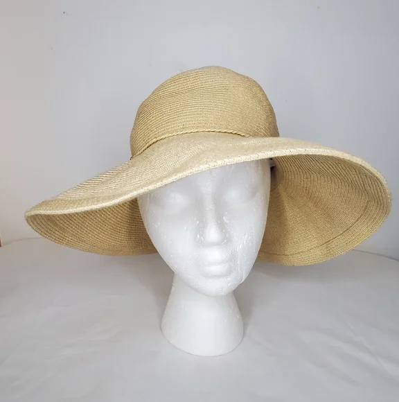 Scala | Accessories | Scala Beige Paper Sun Hat | Poshmark display picture 3